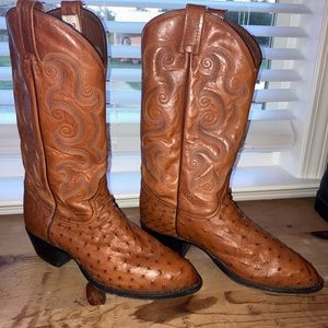 Tony Lama mens CZ800 exotic collection Ostrich Skin Cowboy Boots